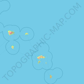Marquesas topographic map, elevation, terrain