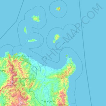 Provinz Cagayan topographic map, elevation, terrain