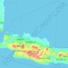 Java occidental topographic map, elevation, terrain