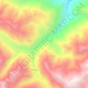 Pucacolpa topographic map, elevation, terrain