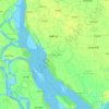 Lakshmipur District topographic map, elevation, terrain