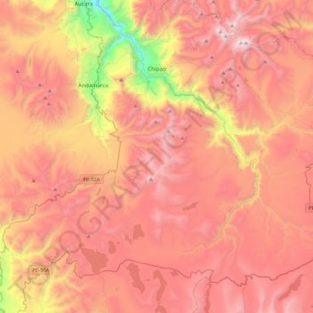 Chipao topographic map, elevation, terrain