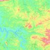 Três Pontas topographic map, elevation, terrain