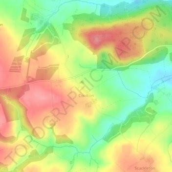 Coulton topographic map, elevation, terrain