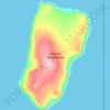 Big Diomede topographic map, elevation, terrain