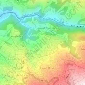 Zakrit topographic map, elevation, terrain