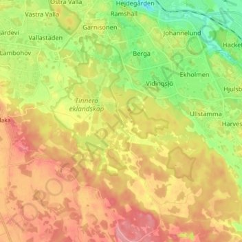 Berga topographic map, elevation, terrain