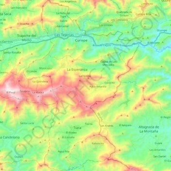 Municipio Santos Michelena topographic map, elevation, terrain