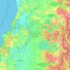 Región de Los Ríos topographic map, elevation, terrain