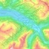 Meiringen topographic map, elevation, terrain
