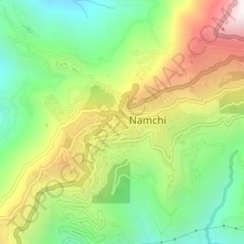 Central Park topographic map, elevation, terrain