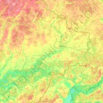 Хотимский район topographic map, elevation, terrain
