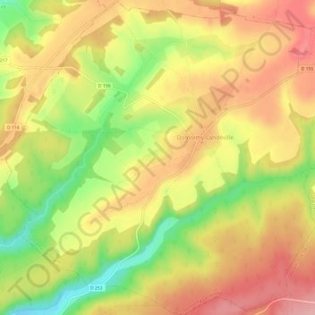 Domremy topographic map, elevation, terrain