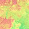 powiat chojnicki topographic map, elevation, terrain