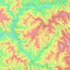 Pauri topographic map, elevation, terrain