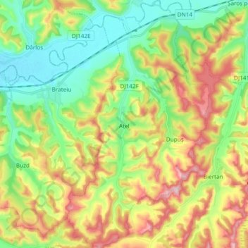 Hetzeldorf topographic map, elevation, terrain