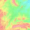 Bow River topographic map, elevation, terrain
