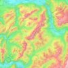 Chaîne des Aravis topographic map, elevation, terrain