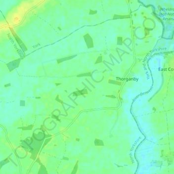 Thorganby topographic map, elevation, terrain