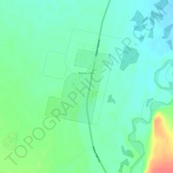 Beaver Creek topographic map, elevation, terrain