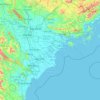 Delta des Roten Flusses topographic map, elevation, terrain