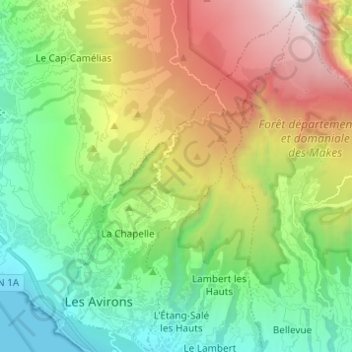 97425 topographic map, elevation, terrain