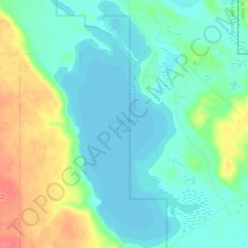 Goodfish Lake topographic map, elevation, terrain