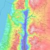 Jordan River topographic map, elevation, terrain