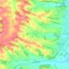 Saint-Martin topographic map, elevation, terrain