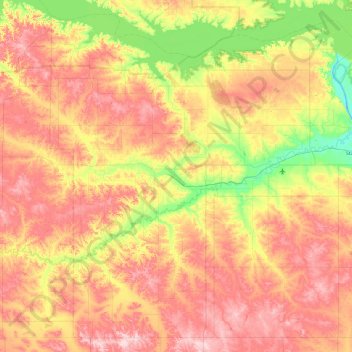 Mercer County topographic map, elevation, terrain