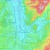 Kizugawa topographic map, elevation, terrain