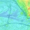 Docklands topographic map, elevation, terrain