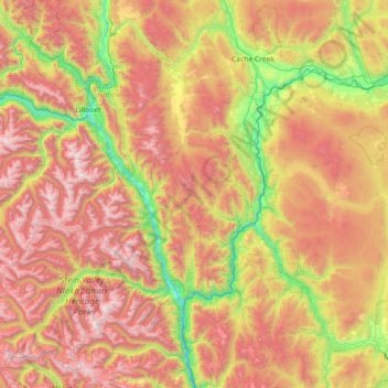 Area I (Blue Sky Country) topographic map, elevation, terrain