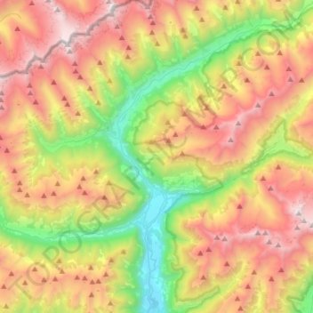 Sand in Taufers - Campo Tures topographic map, elevation, terrain