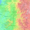 Santiago Metropolitan Region topographic map, elevation, terrain
