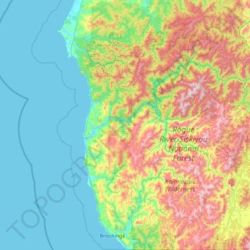 Curry County topographic map, elevation, terrain