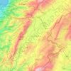 Gouvernorat de la Beqaa topographic map, elevation, terrain