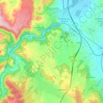 43410 topographic map, elevation, terrain