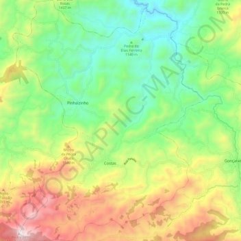 Costas topographic map, elevation, terrain