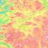Padjelanta topographic map, elevation, terrain