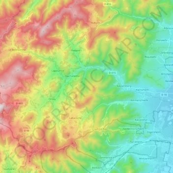 Weisbach topographic map, elevation, terrain