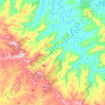 Rio Rufino topographic map, elevation, terrain