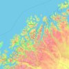 Troms topographic map, elevation, terrain