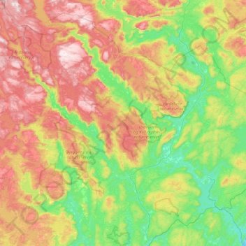 Åmli topographic map, elevation, terrain