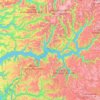 Sognefjorden topographic map, elevation, terrain