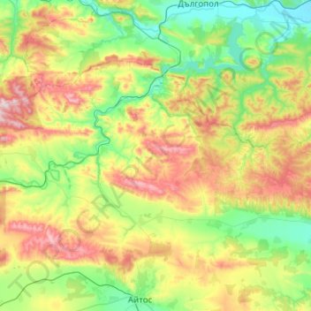 Municipalité de Rouen topographic map, elevation, terrain