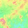 Izúcar de Matamoros topographic map, elevation, terrain