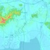 石湫街道 topographic map, elevation, terrain