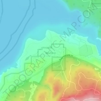 Rexford topographic map, elevation, terrain