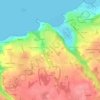 Trévou-Tréguignec topographic map, elevation, terrain